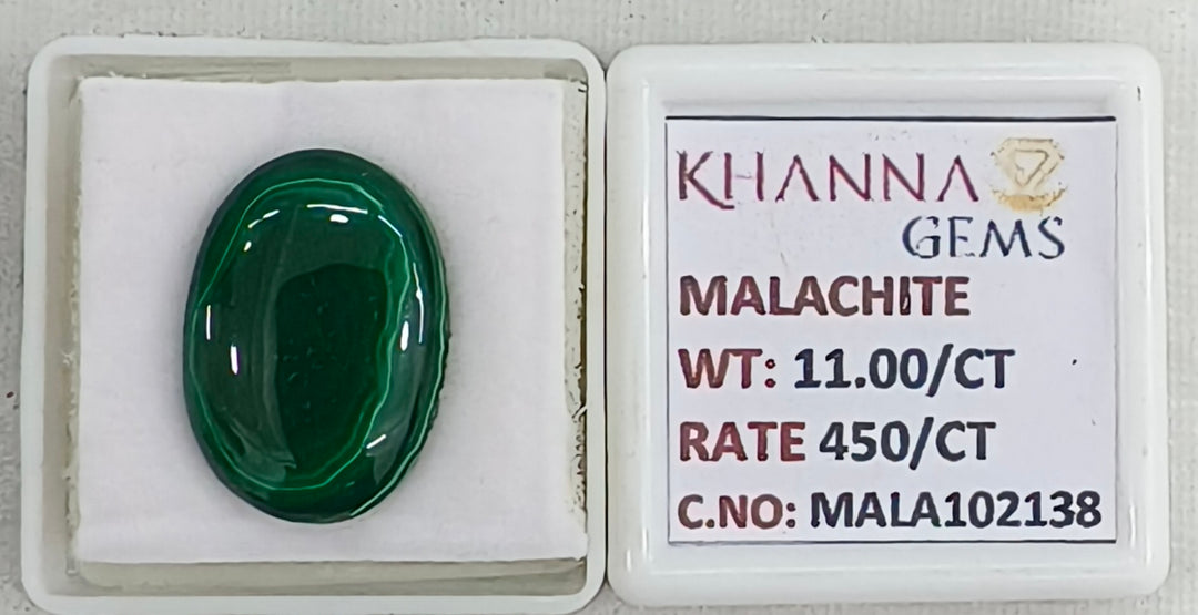 11.00/CT Natural Malachite Gemstone of Premium Quality-MALA102138