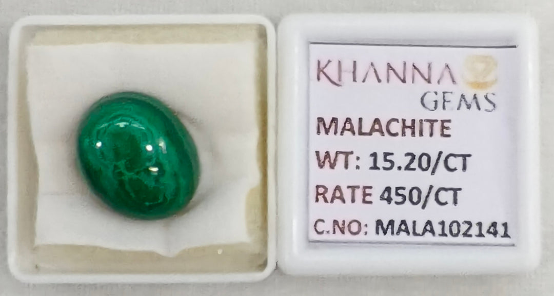 15.20/CT Natural Malachite Gemstone of Premium Quality-MALA102141