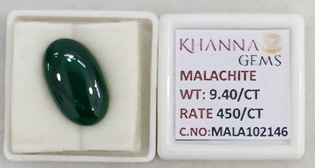 9.40/CT Natural Malachite Gemstone of Premium Quality-MALA102146