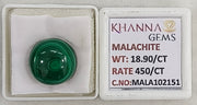 18.90/CT Natural Malachite Gemstone of Premium Quality-MALA102151