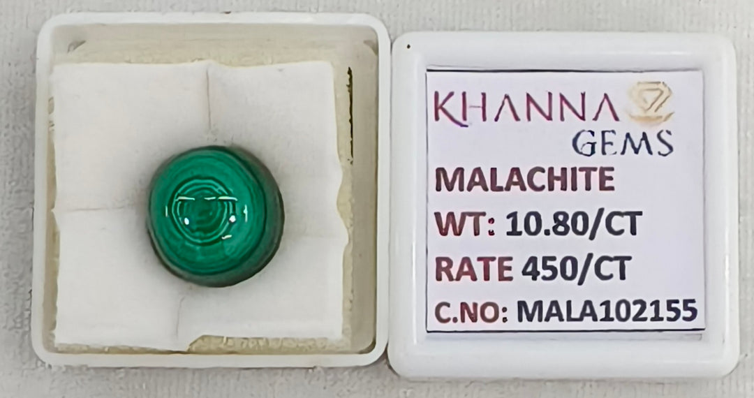 10.80/CT Natural Malachite Gemstone of Premium Quality-MALA102155