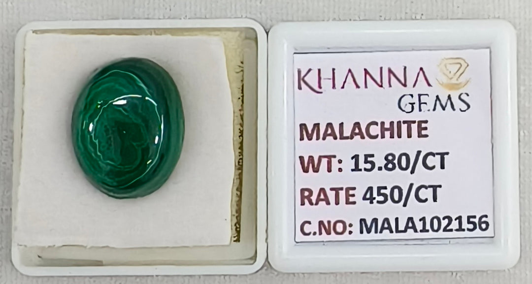 15.80/CT Natural Malachite Gemstone of Premium Quality-MALA102156