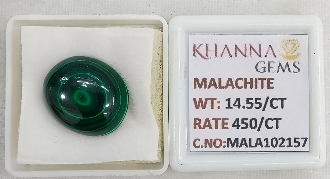 14.55/CT Natural Malachite Gemstone of Premium Quality-MALA102157
