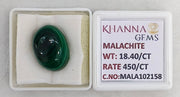 18.40/CT Natural Malachite Gemstone of Premium Quality-MALA102158