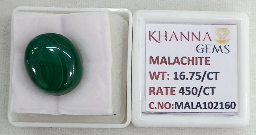 16.75/CT Natural Malachite Gemstone of Premium Quality-MALA102160