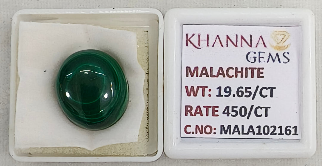 19.65/CT Natural Malachite Gemstone of Premium Quality-MALA102161