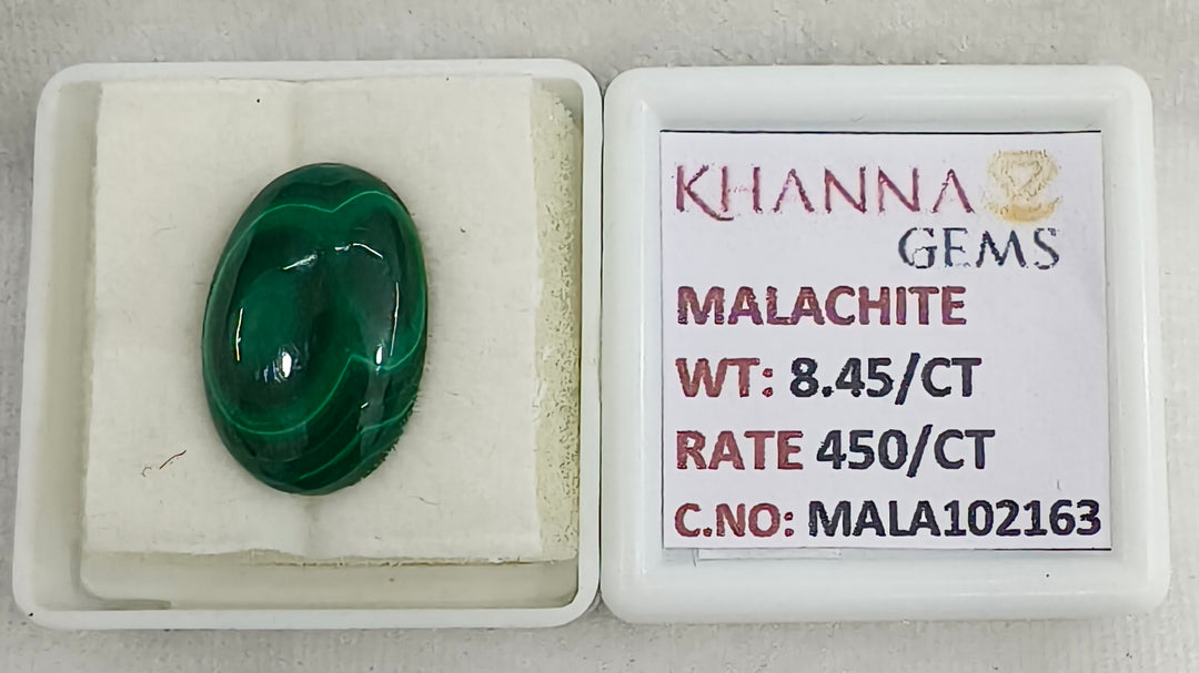 8.45/CT Natural Malachite Gemstone of Premium Quality-MALA102163