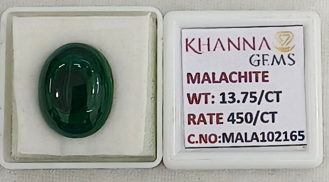 13.75/CT Natural Malachite Gemstone of Premium Quality-MALA102165