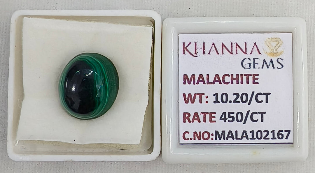 10.20/CT Natural Malachite Gemstone of Premium Quality-MALA102167