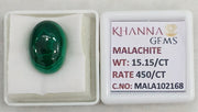 15.15/CT Natural Malachite Gemstone of Premium Quality-MALA102168