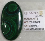 Load image into Gallery viewer, 73.70/CT Natural Malachite Gemstone of Premium Quality-MALA101033