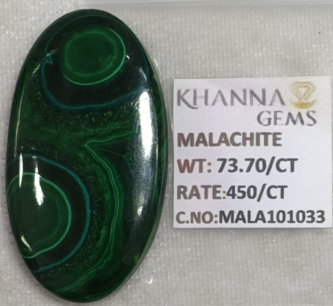 73.70/CT Natural Malachite Gemstone of Premium Quality-MALA101033
