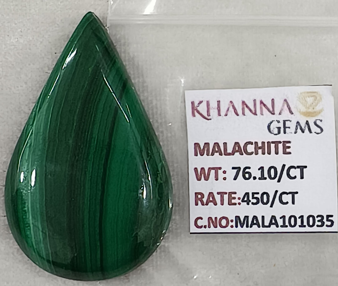 76.10/CT Natural Malachite Gemstone of Premium Quality-MALA101035