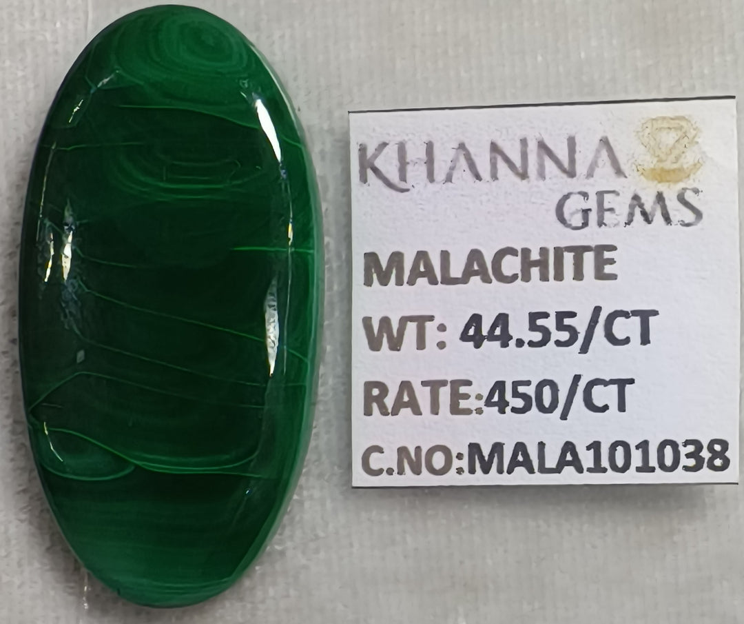 44.54/CT Natural Malachite Gemstone of Premium Quality-MALA101038