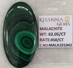 Load image into Gallery viewer, 62.05/CT Natural Malachite Gemstone of Premium Quality-MALA101042
