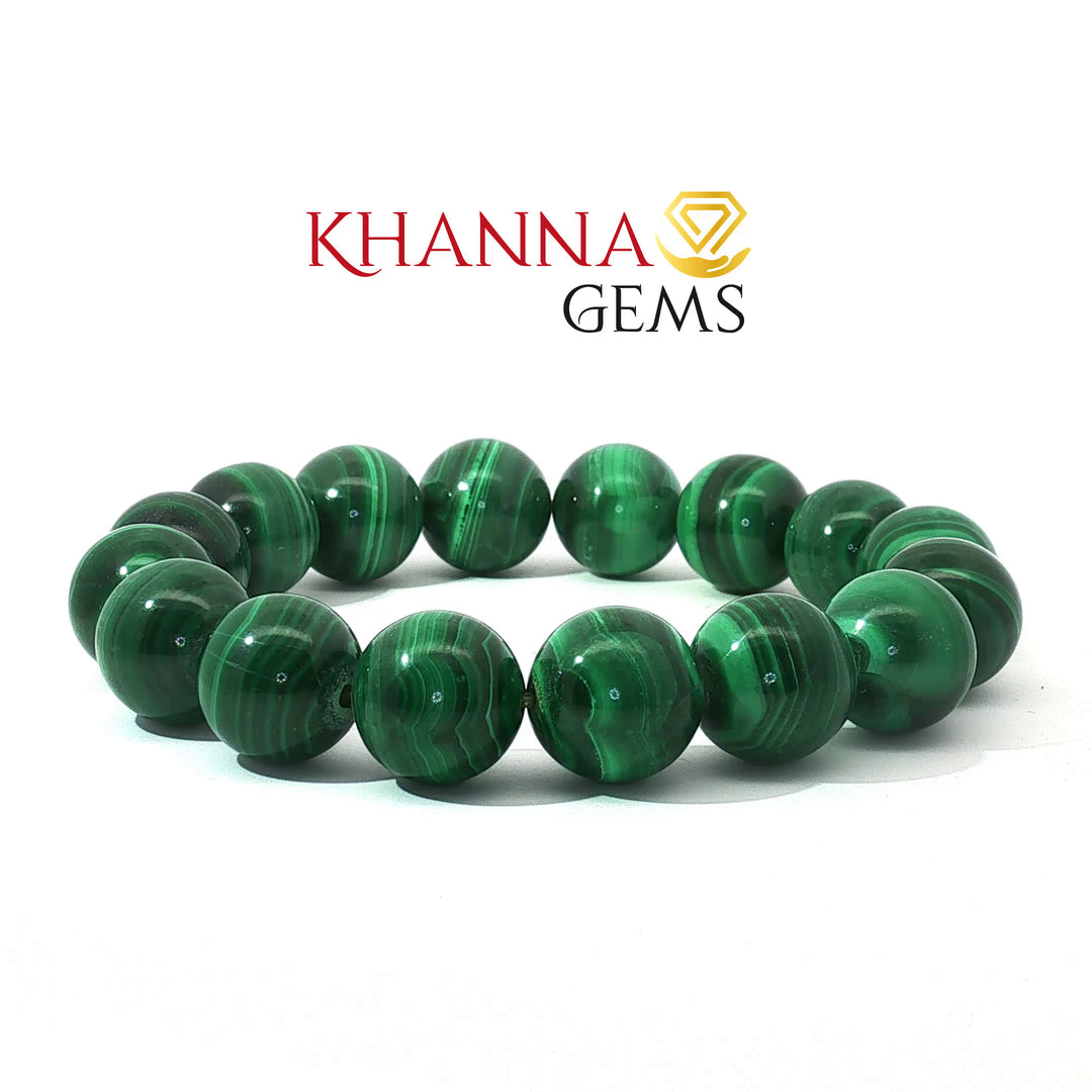 Natural Malachite Bracelet (Big Beads)