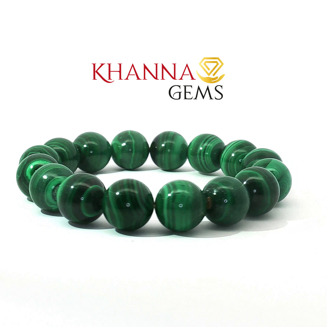 Natural Malachite Bracelet (Big Beads)