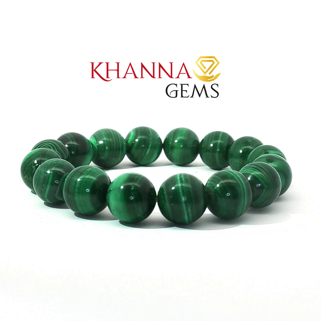 Natural Malachite Bracelet (Big Beads)