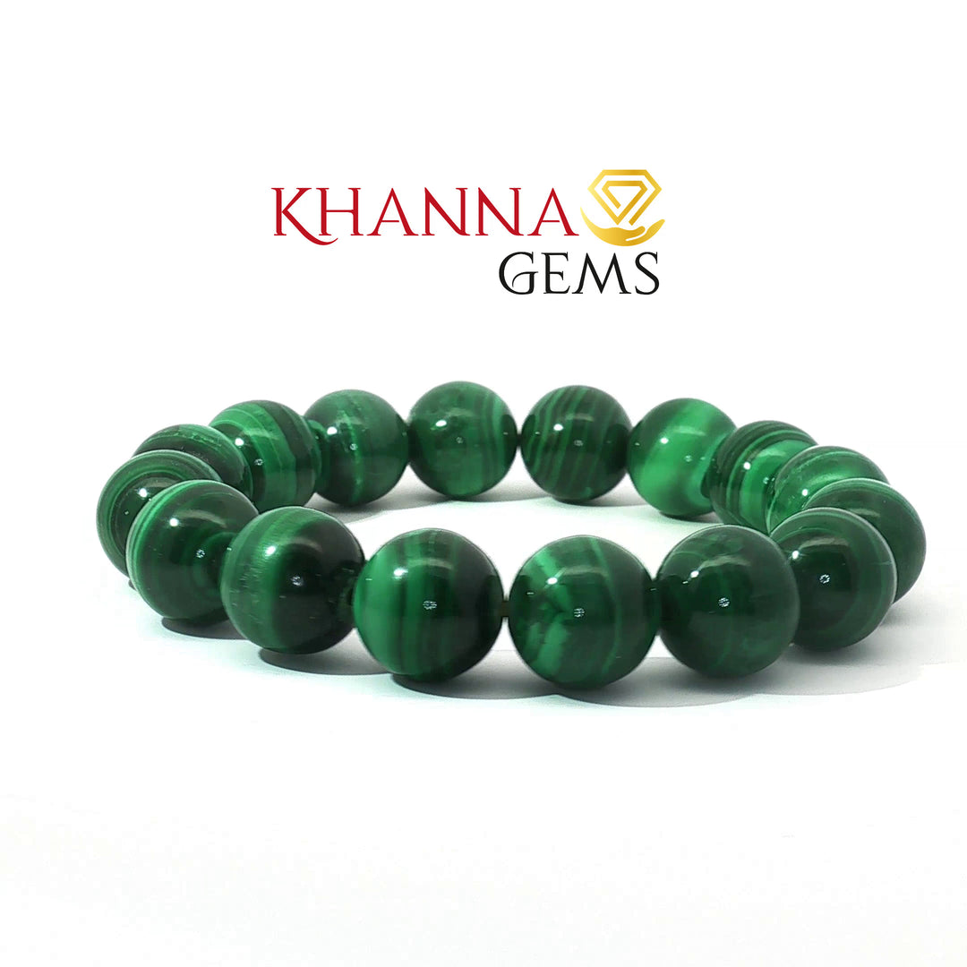 Natural Malachite Bracelet (Big Beads)