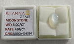 Load image into Gallery viewer, 6/CT Moon Stone with Govt. Lab Certificate (450)

