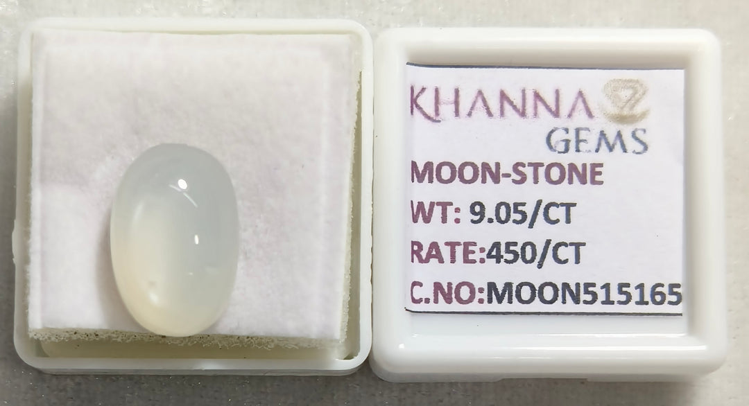 9.05/CT Moon Stone with Govt. Lab Certificate (450)
