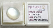 13.60/CT Moon Stone with Govt. Lab Certificate (450)