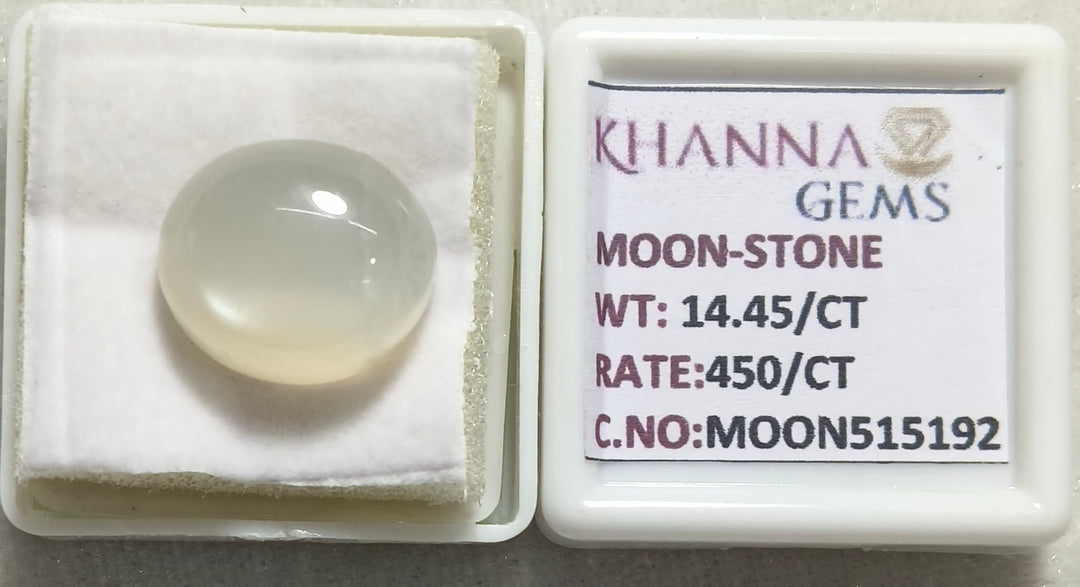 14.45/CT Moon Stone with Govt. Lab Certificate (450)
