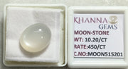 10.20/CT Moon Stone with Govt. Lab Certificate (450)