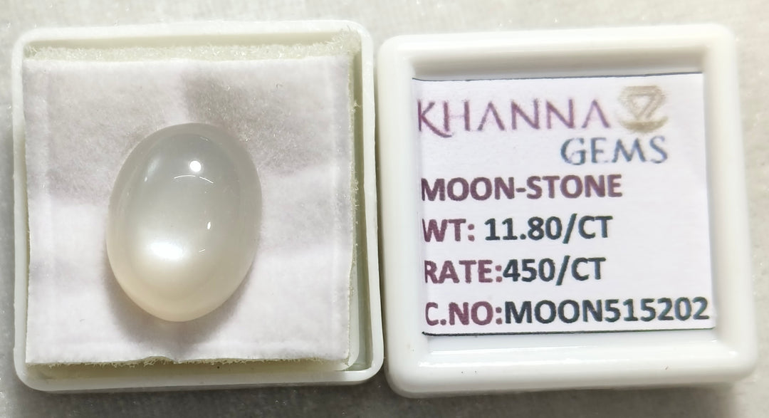 11.80/CT Moon Stone with Govt. Lab Certificate (MOON515202)