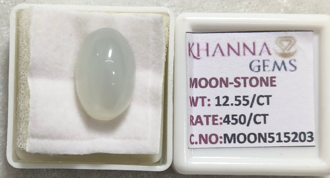 13.93Ratti Moon Stone with Govt. Lab Certificate-MOON515203