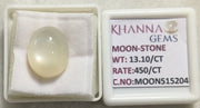 14.54/Ratti Moon Stone with Govt. Lab Certificate