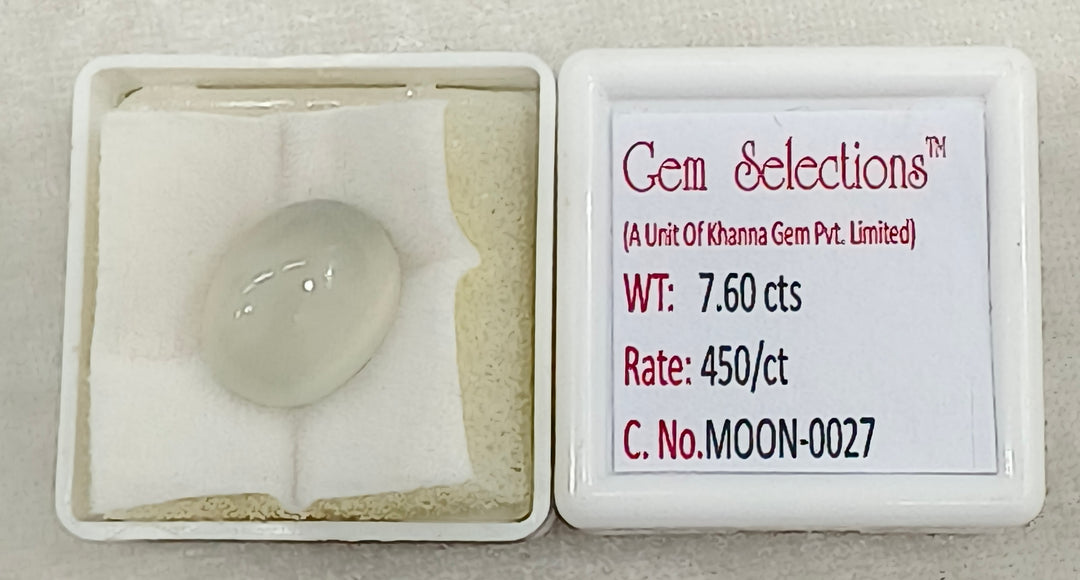 7.60/CT Moon Stone with Govt. Lab Certificate (450)