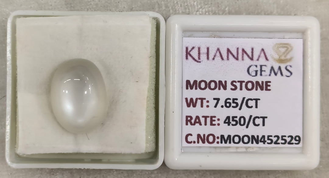 7.65/CT Moon Stone with Govt. Lab Certificate (450)
