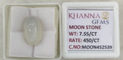 7.55/CT Moon Stone Premium Quality with Govt. Lab Certificate (450)