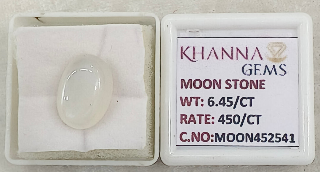 6.45/CT Moon Stone with Govt. Lab Certificate - 452541