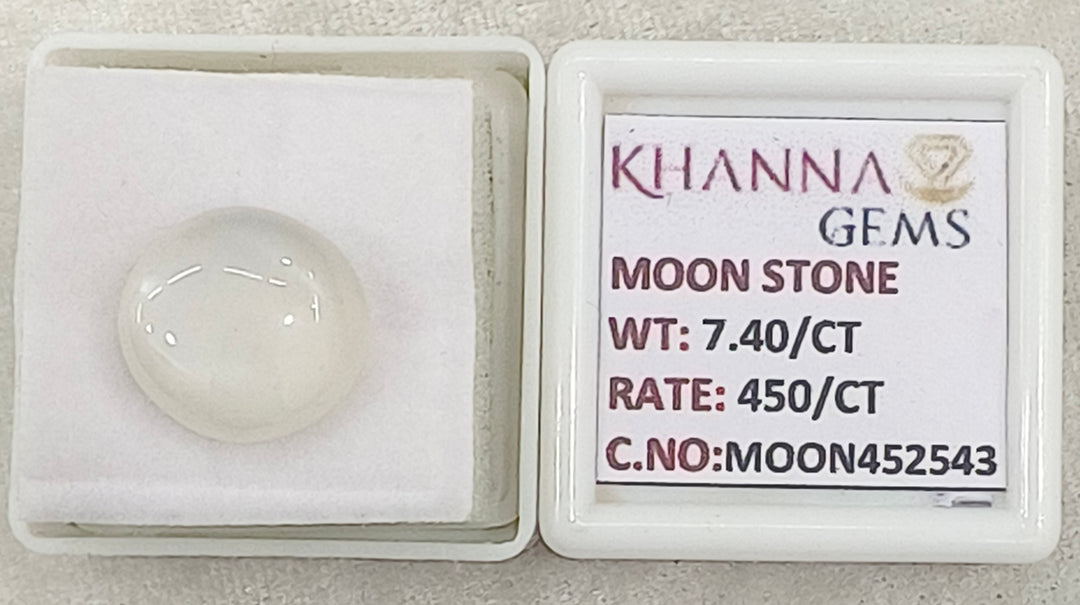 7.40/CT Moon Stone with Govt. Lab Certificate (450)