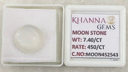 7.40/CT Moon Stone with Govt. Lab Certificate (450)