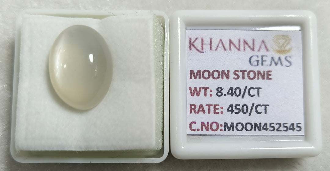 8.40/CT Moon Stone with Govt. Lab Certificate-452545