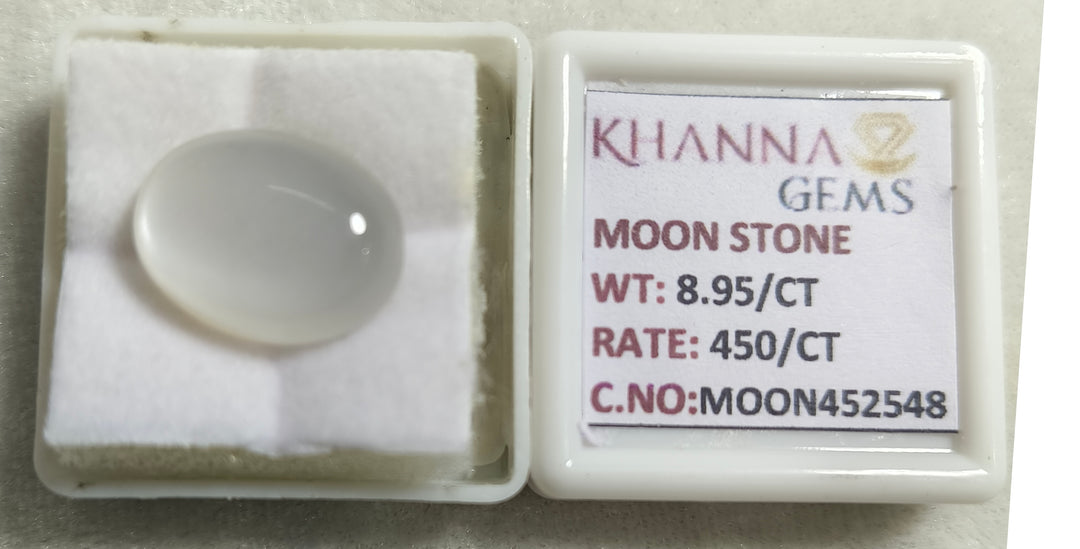 8.95/CT Moon Stone with Govt. Lab Certificate (450)