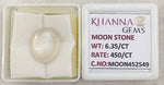 Load image into Gallery viewer, 6.35/CT Moon Stone with Govt. Lab Certificate (452549)