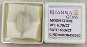 6.70/CT Moon Stone with Govt. Lab Certificate (450)