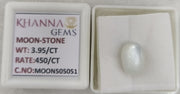 3.95/CT Moon Stone with Govt. Lab Certificate (505051)