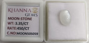 3.35/CT Moon Stone with Govt. Lab Certificate