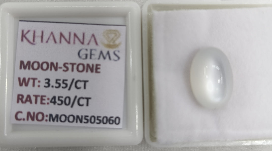 3.55/CT Moon Stone with Govt. Lab Certificate