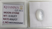 3.55/CT Moon Stone with Govt. Lab Certificate