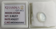 3.90/CT Moon White Stone with Govt. Lab Certificate - 505062