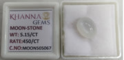 5.15/CT Moon Stone of Premium Quality with Govt. Lab Certificate