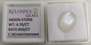 4.70/CT Moon Gemstone of Premium Quality with Govt. Lab Certificate