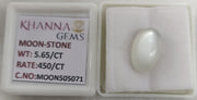 5.65/CT Moon Stone with Govt. Lab Certificate