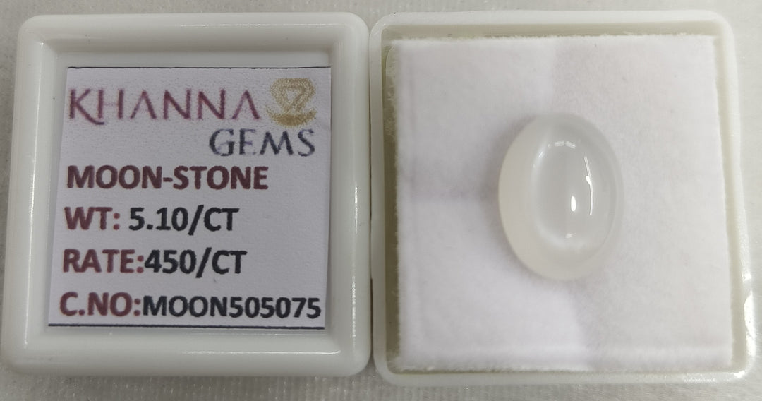 5.10/CT Moon Stone with Govt. Lab Certificate